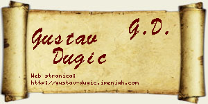 Gustav Dugić vizit kartica